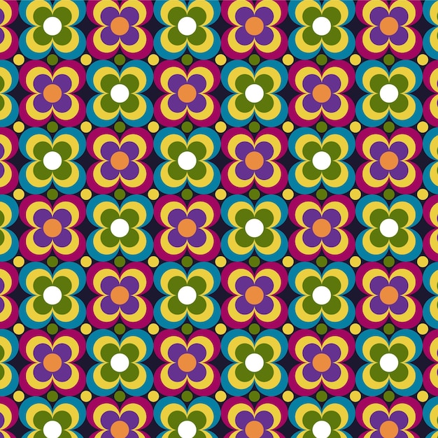 Geometric groovy pattern