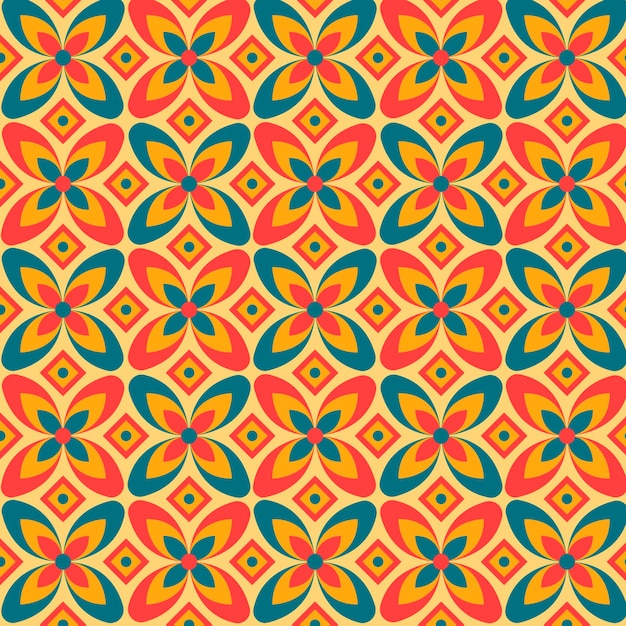 Geometric groovy pattern