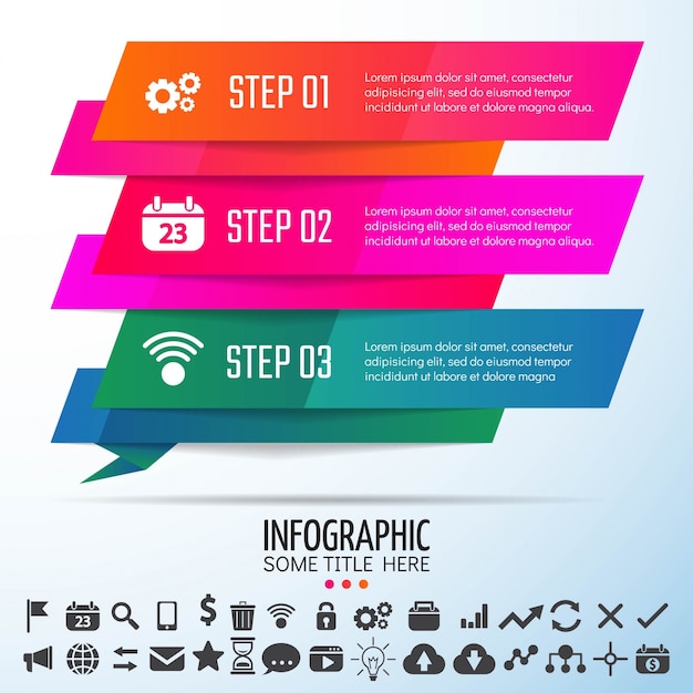 Geometric Infographics Template Design