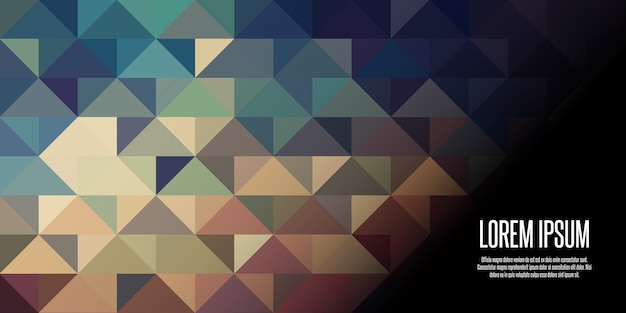 Geometric low poly banner 