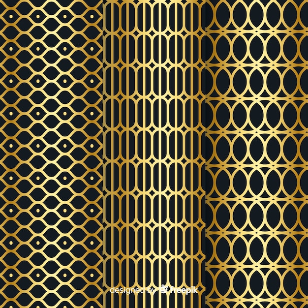 Free vector geometric luxury pattern collection