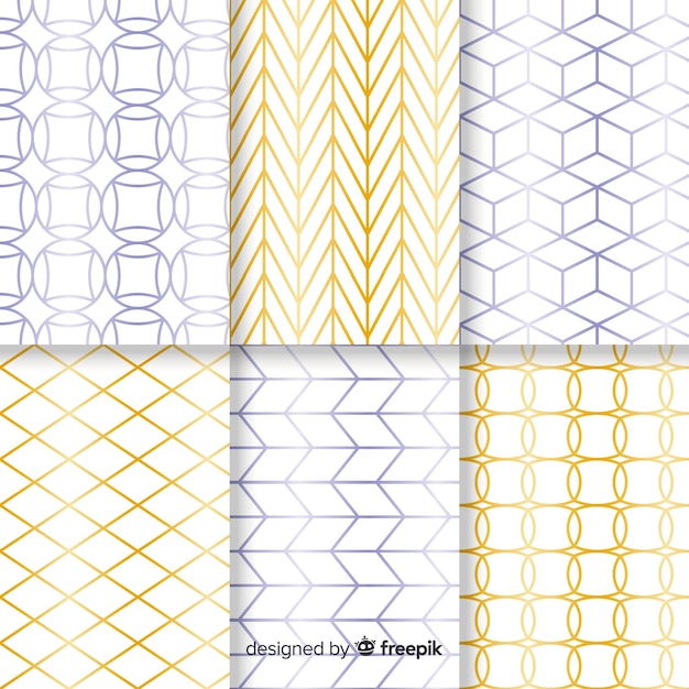 Geometric luxury pattern pack