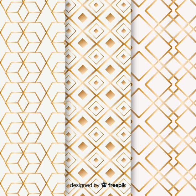 Geometric luxury pattern set