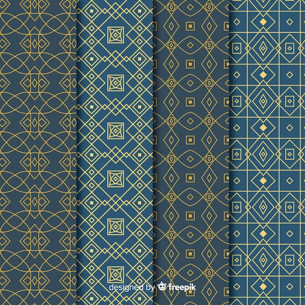 Geometric luxury pattern set