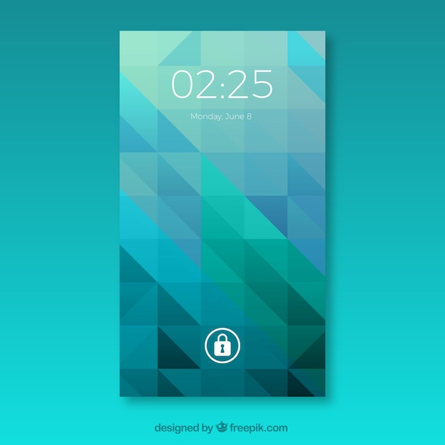 Free vector geometric mobile wallpaper