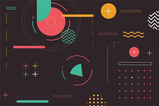 Free Vector geometric models background in flat design