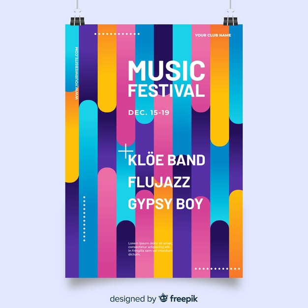 Geometric music poster template