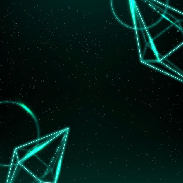 Free Vector geometric neon hexagonal bipyramid background vector