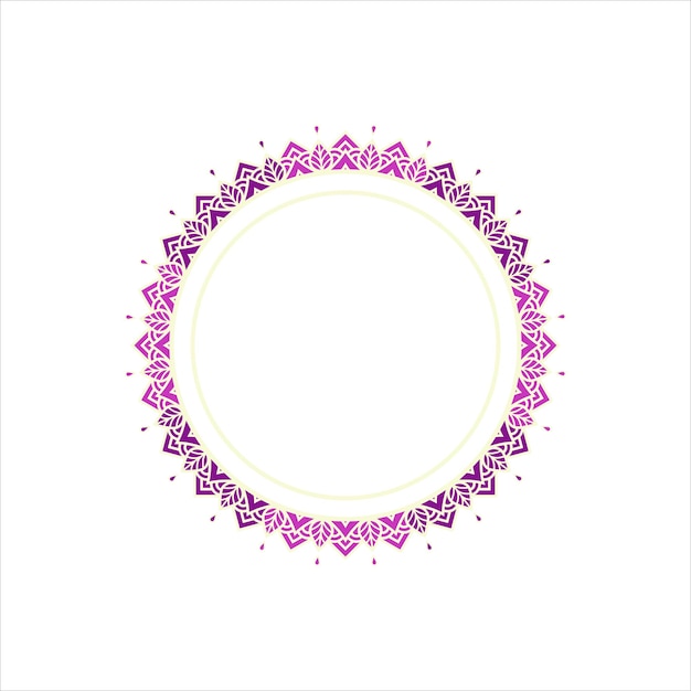 Free Vector geometric pink mandala frame with circular design