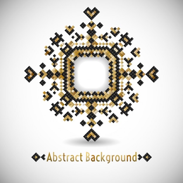 Free Vector geometric pixel background, with tribal elements