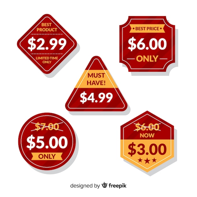 Geometric price label collection