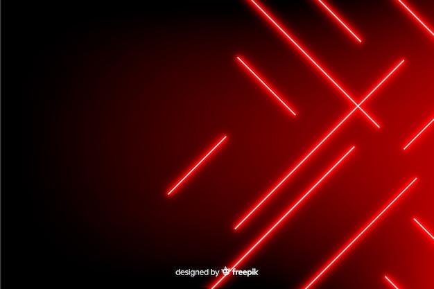 Geometric red lights background realistic style