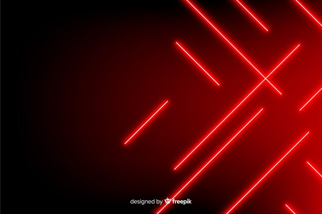 Geometric red lights background realistic style