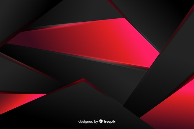 Free Vector geometric red lights background