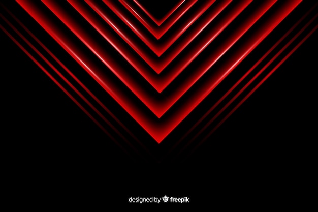 Geometric red triangle lights background