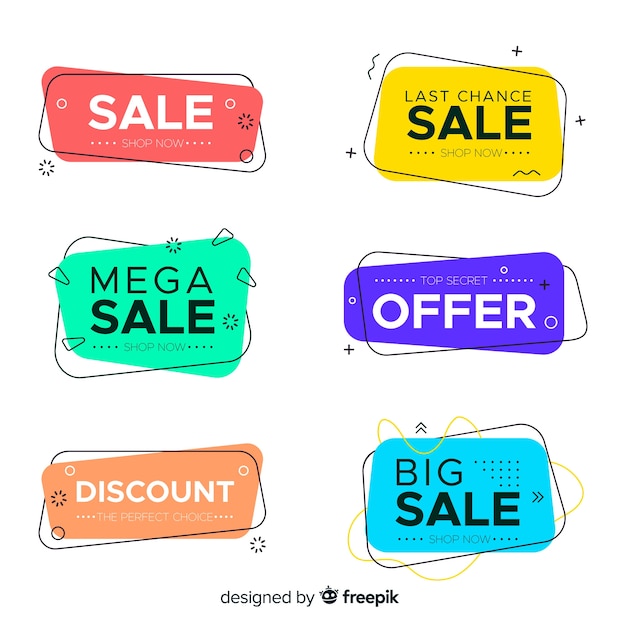 Geometric sale banners