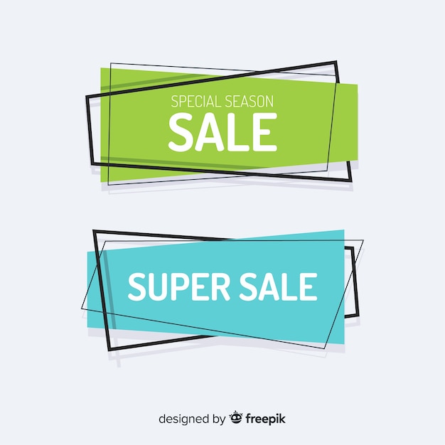 Geometric sales banners