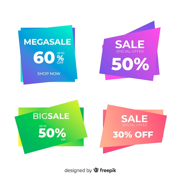 Geometric sales banners