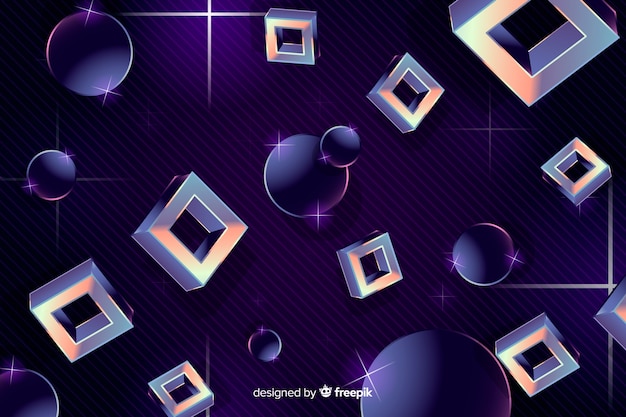 Geometric shapes background eighties style