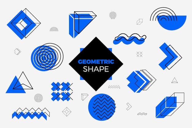 Geometric shapes background in flat design