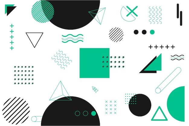 Geometric shapes background in flat design