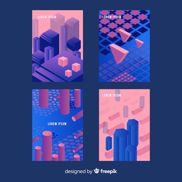 Geometric shapes brochure collection