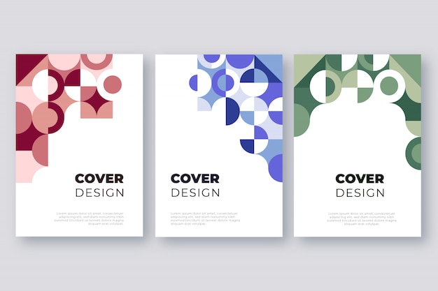 Geometric shapes cover template set