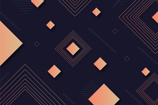 Geometric shapes on dark background