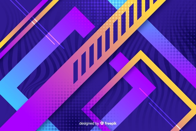 Geometric shapes gradient background