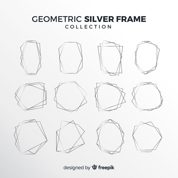 Geometric silver frame collection