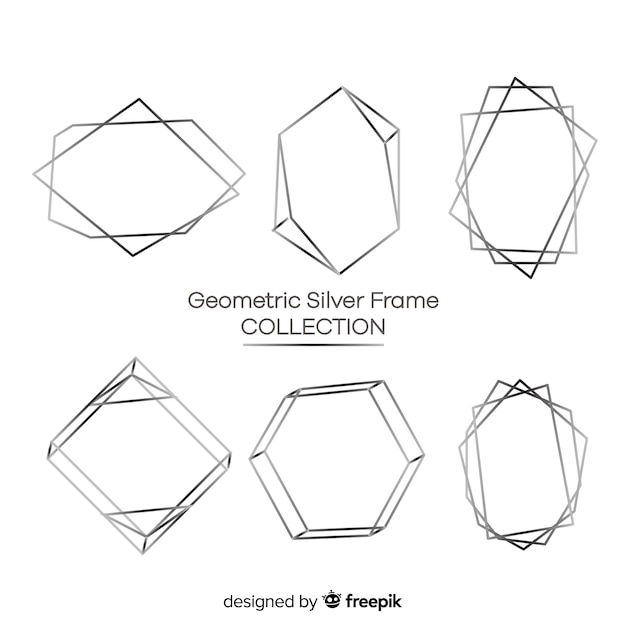 Geometric silver frame collection