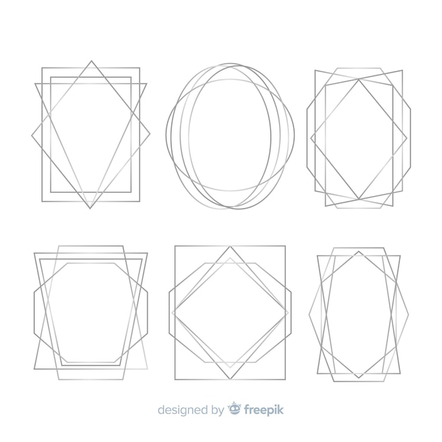 Geometric silver frame collection