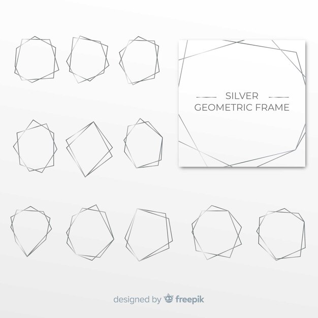 Geometric silver frame pack