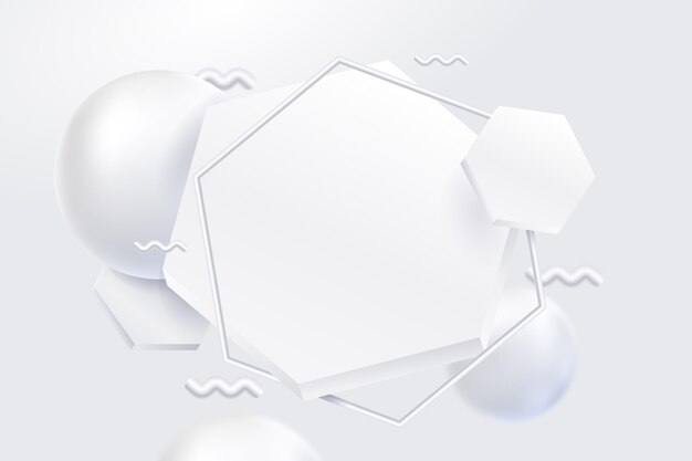 Geometric style white monochrome background