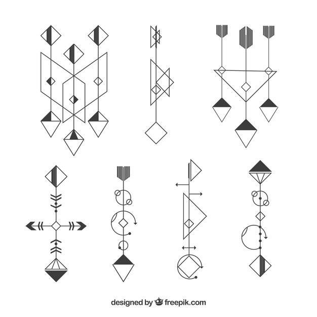 Geometric tattoo collection