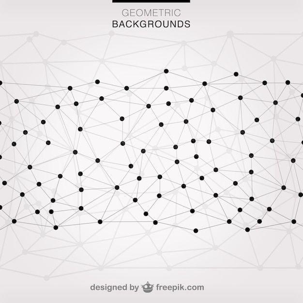 Free vector geometric triangles connected with dots