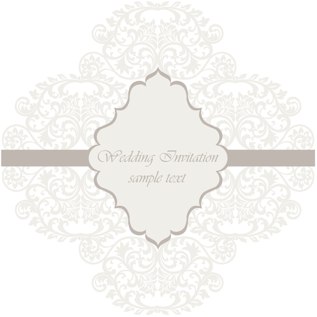 Free vector geometric wedding invitation template