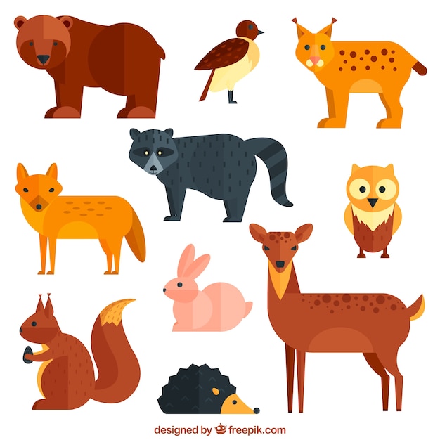 Free Vector geometric wild animals