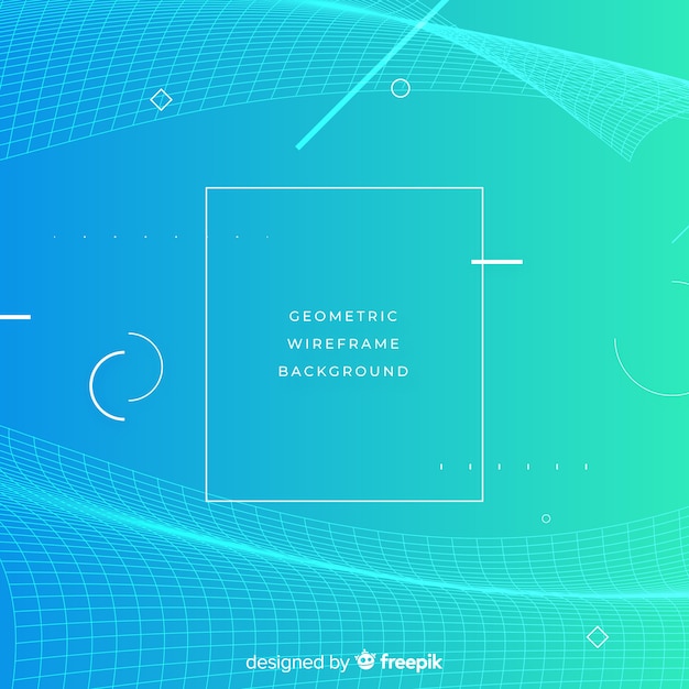 Geometric wireframe background