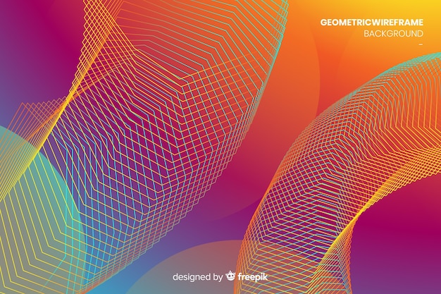 Geometric wireframe background