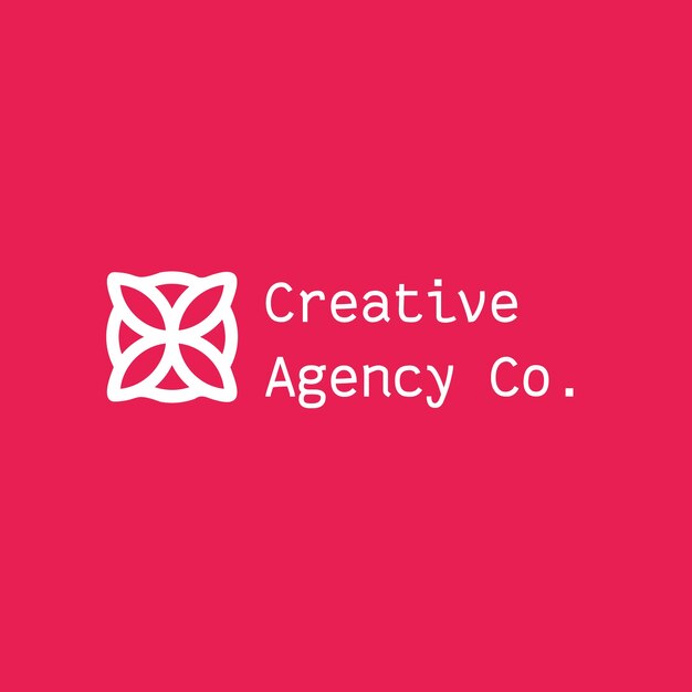 Geometric young creative agency logo template