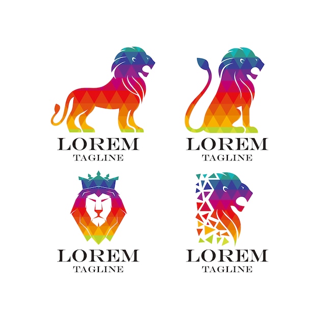 Geometrical lion logo