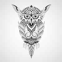 Free vector geometrical owl design background