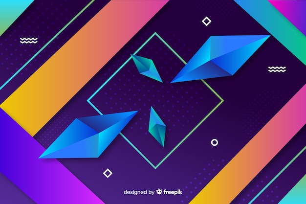 Free Vector geometrical shapes concept for background