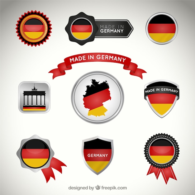 Free Vector german badges collection