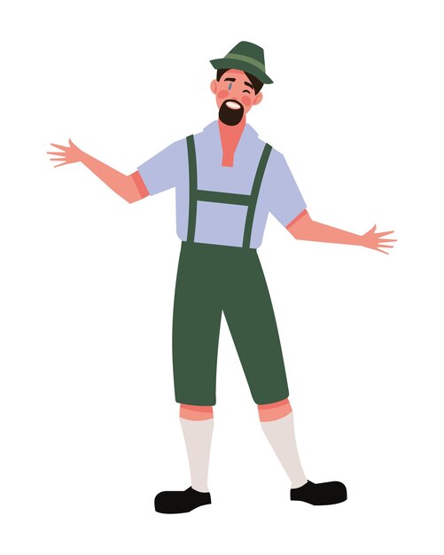 german man front view illustration