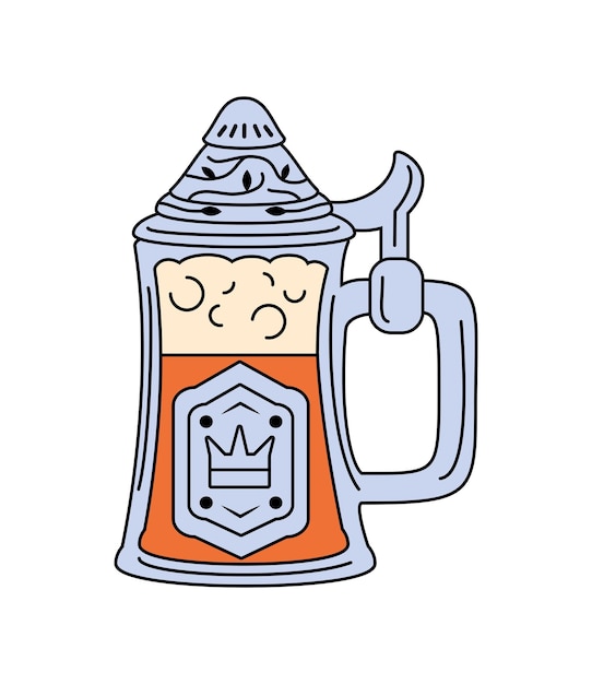 Free Vector germany beer steins isolated