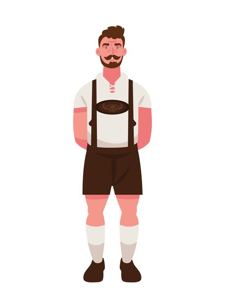 germany man wearing lederhosen