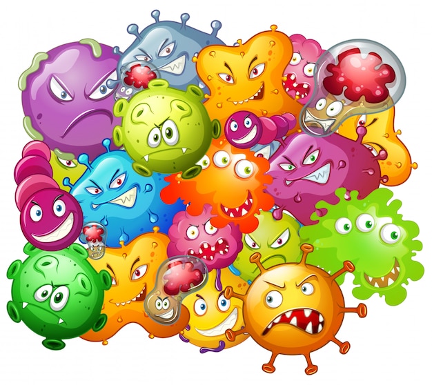 Free Vector germs with monster face