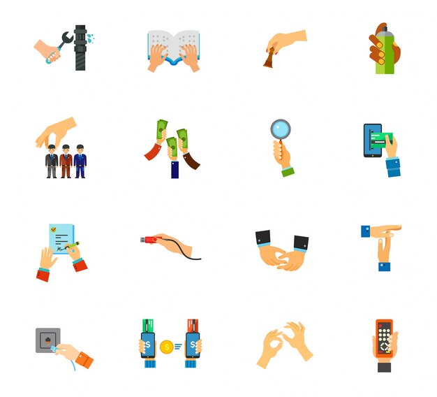 Gesture icon set